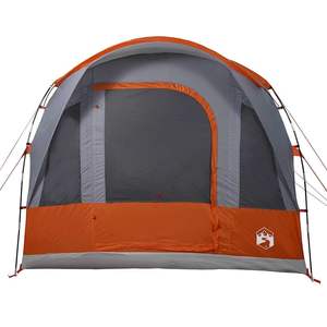 Carpa de Camping Impermeable Gris y Naranja para 3 Personas, Tipo Túnel - Product Image 6
