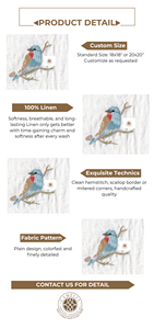 Alegre pájaro rojo, con un bordado vibrante que ilumina las comidas y reuniones familiares. - Product Image 2