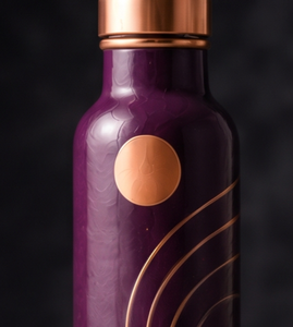 Botella de Agua de Cobre Esmaltado Hecha a Mano al por Mayor, Diseño Abstracto, Ayurvédica, Antiderrames, Ecológica, Frasco Metálico para Gimnasio y Oficina, OEM - Product Image 4