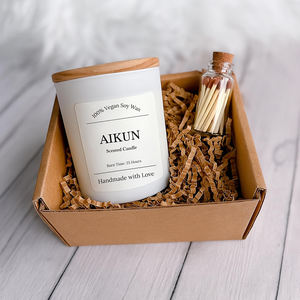 AIKUN Natural Soy Wax Scented <b>Candle</b> Rose & Musk & Amber with Sandalwood & Orange for OEM Wholesale Buyers - Product Image 4