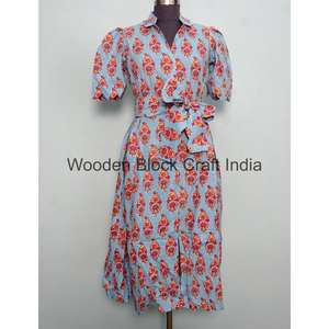 Vestido Maxi Informal y Cómodo de Tela 100% Algodón para Niñas, Mujeres y Señoras, para Usar en la Playa o en Fiestas, Vestido Maxi Elegante y Recto de Diseñador - Product Image 3