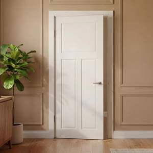 Porte intérieure résistante à l'eau en bois de chêne massif avec placage PVC et MDF, design moderne personnalisable pour chambre et hôtel - Product Image 6