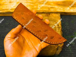 Funda de Cuero Ligera de Alta Calidad UA Supplies, No Impermeable, Hecha a Mano, para Cuchillos de Hoja Fija, con Presilla para Cinturón, para Camping y Actividades al Aire Libre - Product Image 6