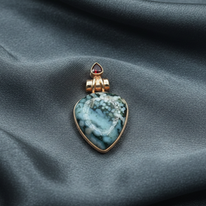 Boho Tree Agate <b>Heart</b> Pendant 925 Sterling Silver Rose Gold Yellow Gold Plated Handmade Gemstone Necklace <b>Charm</b> - Product Image 6