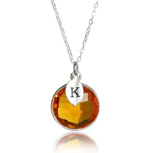 Handmade Citrine Pendant Necklace 14mm Faceted Gemstone <b>Silver</b> Plated Bezel Setting November Birthstone Jewelry Gift - Product Image 6
