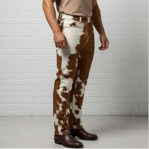 Pantalon en cuir de vachette pour homme, coupe slim, haute qualité, taille personnalisable, léger, respirant, pour l'hiver, sportswear, extérieur, décontracté - Product Image 4