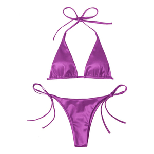 Best Cheap Price Women Plaid Swimming <b>Bikini</b> <b>Set</b> with Front Logo Eco-Friendly & Waterproof Beachwear in Low MOQ Trending Style - Product Image 3