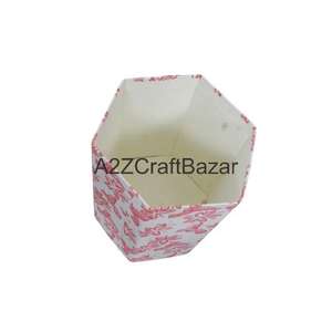 Cubo de Basura Hexagonal Plegable de Papel de Algodón Reciclado Hecho a Mano, Elegante, para Uso en Interiores/Exteriores, para Oficina, Venta al Por Mayor - Product Image 6