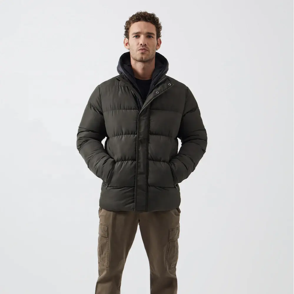 OEM Wholesale Custom Men's Row Fleece Puffer Coat Puffer Down Jacket 2023 New Trendy Fashion Latest Design summer parka