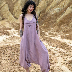 Mono Harem Ligero de Algodón para Mujer, Estilo Festival, con Botones de Coco y Corte Holgado, Regalo Ideal para Ella - Product Image 4