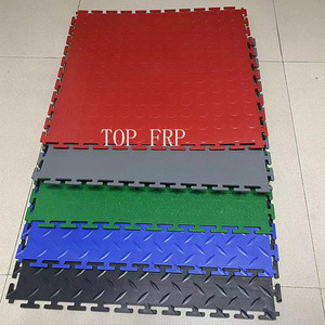 Dalles de sol de garage en PVC antidérapantes, amovibles et à emboîtement, robustes, type « pièce de monnaie », pour atelier - Product Image 5