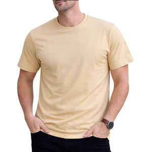 Camiseta de Hombre de Alta Calidad, Corte Ajustado, 100% Algodón, Lisa, Cuello Redondo, Logotipo Personalizado Bordado, Venta al Por Mayor, Manga Corta, Camisetas de Verano - Product Image 4