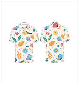 เสื้อโปโลลายผีเสื้อพิมพ์ลายทั้งตัว เสื้อกอล์ฟแขนสั้นลำลอง ชุดกีฬา - Product Image 6