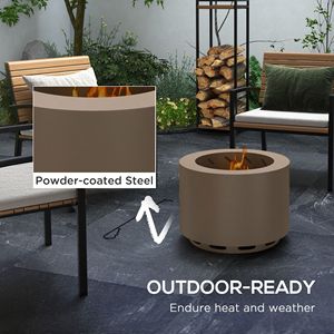 Brasero portable sans fumée de 19 pouces avec pique-âche, poêle de camping à faible émission de fumée pour jardin, patio et pique-niques - Product Image 6
