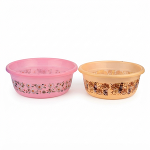 NDURO SS3509 Bassine et bol de lavage ronds en plastique PP à motif floral, réutilisables, 36 cm, pour le rangement domestique en cuisine, salle de bain et maison - Product Image 4