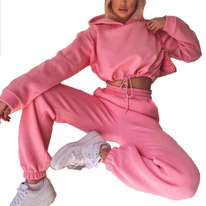 Conjuntos Deportivos de Invierno para Mujer con Logotipo Personalizado, Estampados, 2 en 1, 100% Algodón, para Gimnasio, Deportes y Jogging - Product Image 1