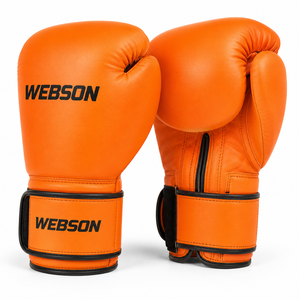 Gants de boxe Webson en cuir vert avec fermeture Velcro, sangle de poignet réglable, taille adulte, best-seller avec personnalisation 2026 - Product Image 5