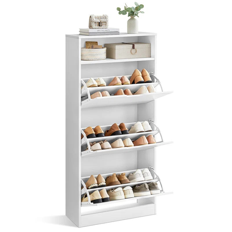 Buy In Bulk Flip Down Shoe Rack Slim Design For Narrow Spaces