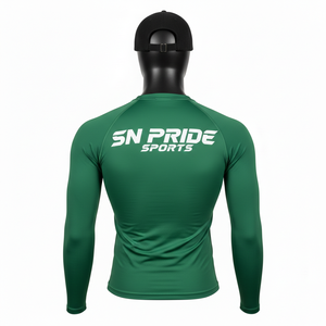 Factory Made Plain Dyed Unisex MMA Rash Guard-Customized Color & Logo Sublimation Printed Long Sleeve Reasonable Prices - Product Image 3