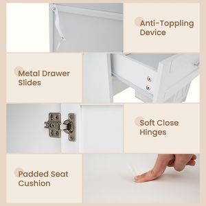 Toeletta Moderna con Specchio e Luci, Set Tavolo da Trucco e Sgabello per Camera da Letto o Appartamento - Product Image 6