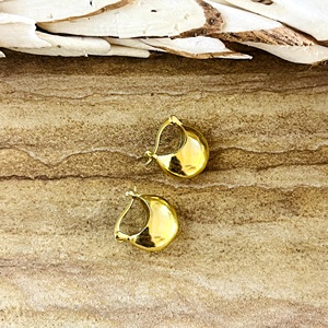 Nuevos Pendientes de Aro Gruesos Tipo Huggie de Latón Estilo Boho para Mujer, Bañados en Plata/Oro, Minimalistas para Fiesta, Venta al por Mayor/OEM/ODM - Product Image 5