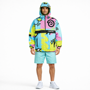 Chaqueta cortavientos impermeable para hombre, para exteriores, para todas las estaciones, deportiva, para senderismo, correr, trabajo, con cremallera, softshell, cuello alto, para hombre. - Product Image 2