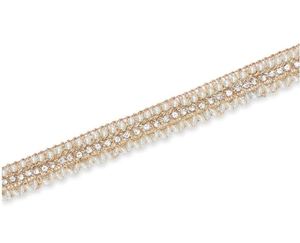 Tela de Encaje de Diseño para Novias, Encaje Guipur Floral Bordado con Lentejuelas y Cuentas para Vestidos de Novia, Decoración de Prendas de Moda - Product Image 2