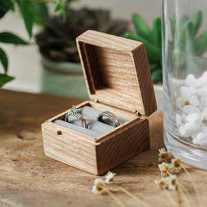 Boîte à bague de fiançailles, boîte à alliances, boîte de demande en mariage, boîte à alliances pour le porte-alliances, boîte à alliances en bois, boîte à alliances pour anniversaire - Product Image 5