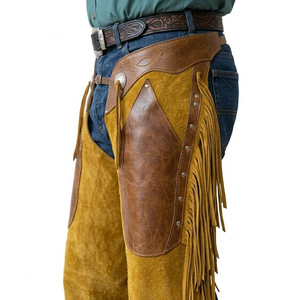 Premium Quality Western <b>Chaps</b> with Custom Sizes Men and Women Suede Leather Horse <b>Chaps</b> Horse <b>Riding</b> Full Leather <b>Chaps</b> - Product Image 4