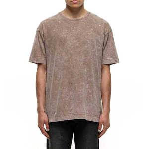 เสื้อยืดผู้ชายทรงโอเวอร์ไซส์ สตรีทแวร์ ไหล่ตก ผ้าคอตตอน 100% คุณภาพสูง ซักย้อมสีแบบวินเทจ  โลโก้สั่งทำได้ - Product Image 6