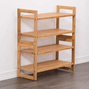 Unique Design Wooden Shoe Rack Organizer For Living Room Storage With Decorative Pattern And Stable Base Shoe Rack - Product Image 6
