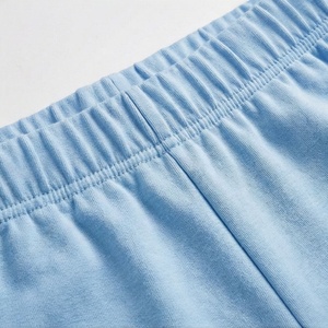 Conjunto de 2 Piezas para Mujer, Camiseta de Manga Corta Azul Claro y Pantalones Cortos por Encima de la Rodilla, Estilo Casual, Holgado, Tejido de Algodón y Elastano, Primavera, Talla S - Product Image 5