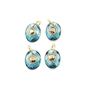 Colgante de Ónix Negro Ovalado de 10x8mm con Doble Piedra, Bañado en Oro y Plata, con Anillo de Salto, Hecho a Mano, Amuleto de Ónix Negro, Joyería Curativa - Product Image 2