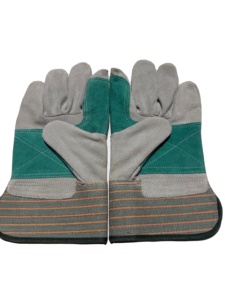 Wholesale Protection Construction Industry Rigger Safety Work Leather <b>Gloves</b> Material Cow Split Leather Working <b>Gloves</b> - Product Image 2