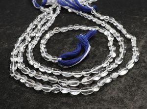 Perles de quartz cristal naturel lisses en forme de pépite, 5x7-6x9 mm, quartz clair, perles lisses en vrac, 13 pouces, pour la création de bijoux - Product Image 5