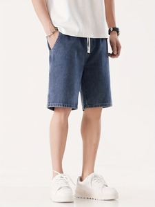 Shorts en jean pour hommes, élégants, de haute qualité, décontractés pour l'été, taille basse, séchage rapide, à prix raisonnable, avec poches, tissu respirant tissé - Product Image 5