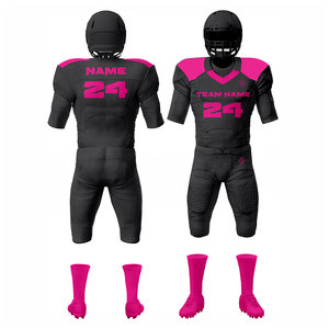 Uniforme de football américain 100% polyester, manches courtes, anti-transpiration, impression par sublimation, multisports (basketball/football) - Product Image 5