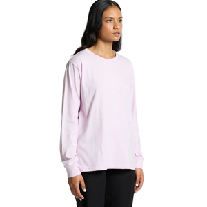 Women <b>Plain</b> <b>Long</b> <b>Sleeve</b> Crew Neck T Shirt Relaxed Regular Fit Daily Cotton Jersey <b>Top</b> Custom OEM Wholesale Clothing Manufacturer - Product Image 6