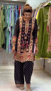 Designer Wear Trending Printed Top With Stone Work Palazzo And Dupatta Set For Women - Product Image 6