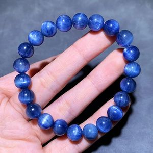 Natural Blue Kyanite Bracelet With Aquamarine Beads Healing Crystal Jewelry Minimalist Boho Gift For Women - Product Image 1