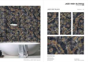 Azulejos de porcelana de la mejor calidad, superficie de alto brillo Jazz, 60x120cm, 600x1200mm, tamaño 24x48 para un diseño elegante de paredes interiores. - Product Image 3