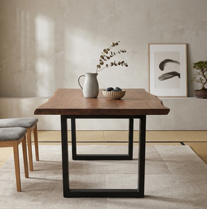 Table à manger moderne en bois massif Raki, réglable, avec installation facile, pour cuisines et salles à manger contemporaines - Product Image 5