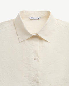 Camisa de Alta Calidad para Mujer, Casual, Transpirable, para Todas las Temporadas, de Poliéster/Algodón, Color Sólido, Manga Ancha, Corte Holgado, Cuello Camisero - Product Image 5