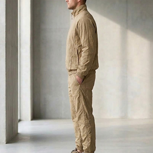 Chaqueta Cortavientos Personalizada de Color Sólido, Corte Holgado, con Cierre, Ligera y Moderna para Otoño, para Hombre - Product Image 4