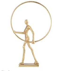 <b>Decorative</b> Finish Metal Sculpture Abstract Figurine <b>Decorative</b> Home Office <b>Table</b> <b>Decor</b> Interior Accent - Product Image 3