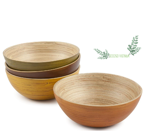 Juego de Tazones para Ensalada de Bambú Natural, Ecológico, de Primera Calidad, por Eco2go Vietnam - Product Image 1