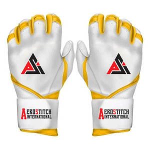 Gants de frappe de baseball à manchette longue, logo personnalisé, cuir de chèvre, unisexe, adultes et jeunes, pour baseball et softball - Product Image 1