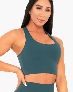 Soutien-gorge de sport dos nageur pour femme de haute qualité, léger, respirant, couleur personnalisable, motif uni, prix abordable, faible MOQ - Product Image 2