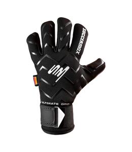 Gants de gardien de but en microfibre hybride noire, adhérence ultime, coupe négative, protection des doigts, unisexe, pour entraînements et matchs - Product Image 1