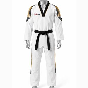 Uniforme de Taekwondo Ligero para Entrenamiento de Taekwondo y Jiu Jitsu, Traje de Artes Marciales Blanco Tradicional para Entrenamiento de Karate - Product Image 1